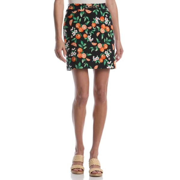 Womens Rafaella(R) Belted Orange Blossom Skort - image 
