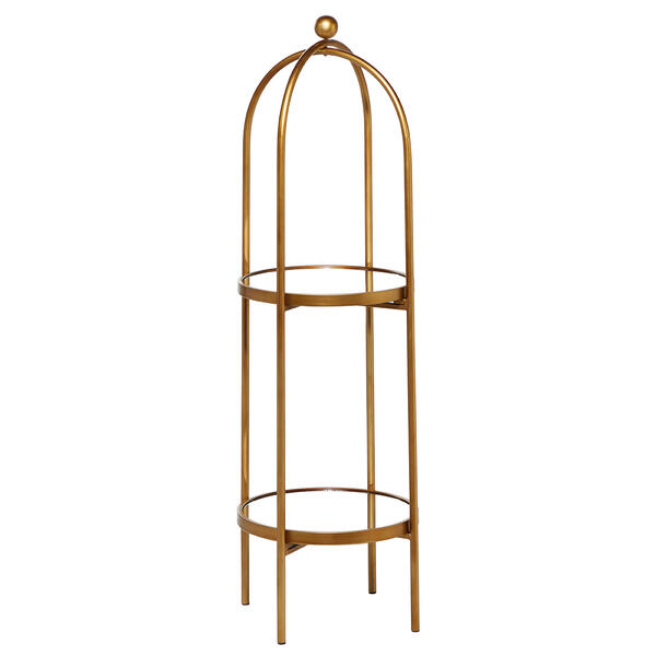 9th & Pike&#40;R&#41; Arched Antique Gold Metal Framed Shelf - image 