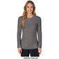 Womens Cuddl Duds&#174; Fleece w/Stretch Long Sleeve Crew Neck Tee - image 3