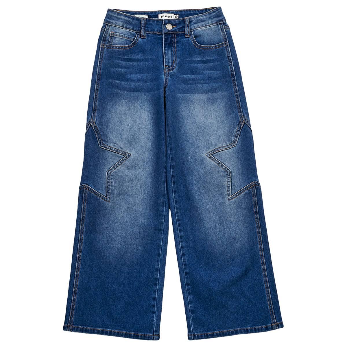 Girls (7-14) Em & Cass Wide Leg Star Seam Jeans