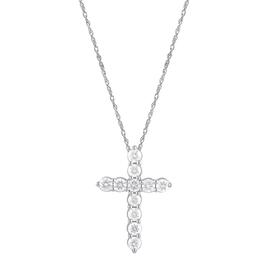 Nova Star&#40;R&#41; Sterling Silver Lab Grown Diamond Cross Pendant
