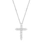 Nova Star(R) Sterling Silver Lab Grown Diamond Cross Pendant - image 1