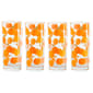Home Essentials Set of 4 Fresh Picks Orange High Ball Glasses - image 1