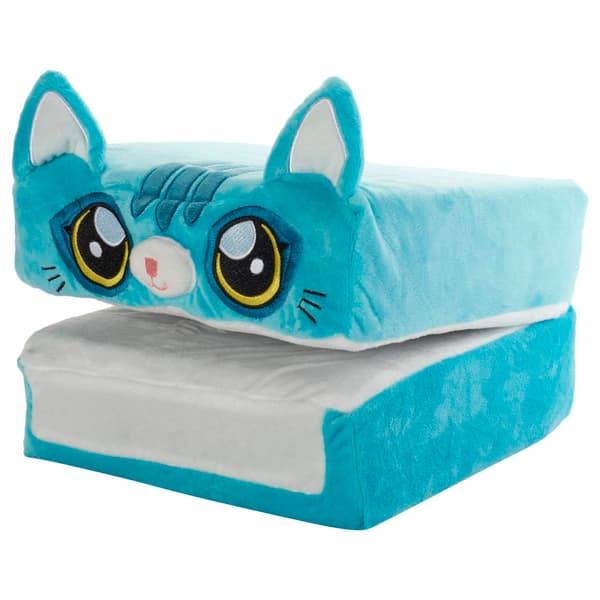 Kids Ontel Pillow Cube - Teal Cat - image 