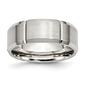 Mens Gentlemen's Classics&#40;tm&#41; Beveled Edge & Grooved Wedding Band - image 1