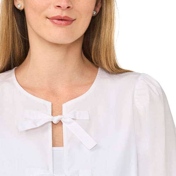 Womens Cece Elbow Dolman Sleeve Tie Front Blouse