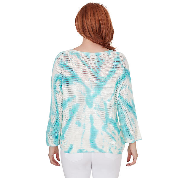 Womens Skyes''s The Limit Soft Side 3/4 Sleeve Printed Sweater