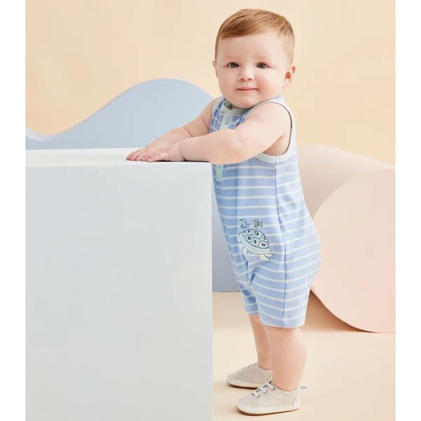 Baby Boy &#40;3-12M&#41; Little Me&#174; 2pk. Sea Life & Stripe Rompers