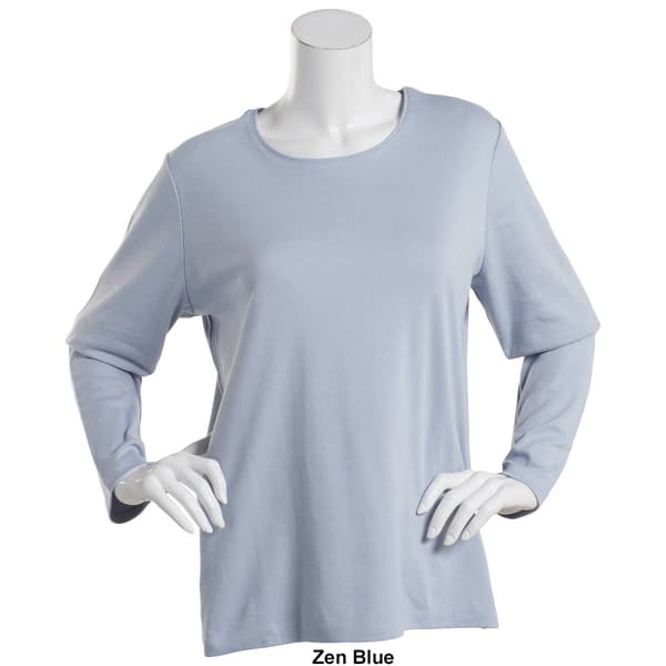 Plus Size Hasting & Smith Long Sleeve Solid Crew Neck Tee