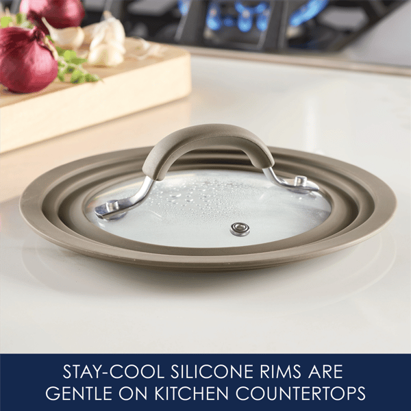 Rachael Ray Cook + Create 8.5in. Universal Silicone-Rimmed Lid