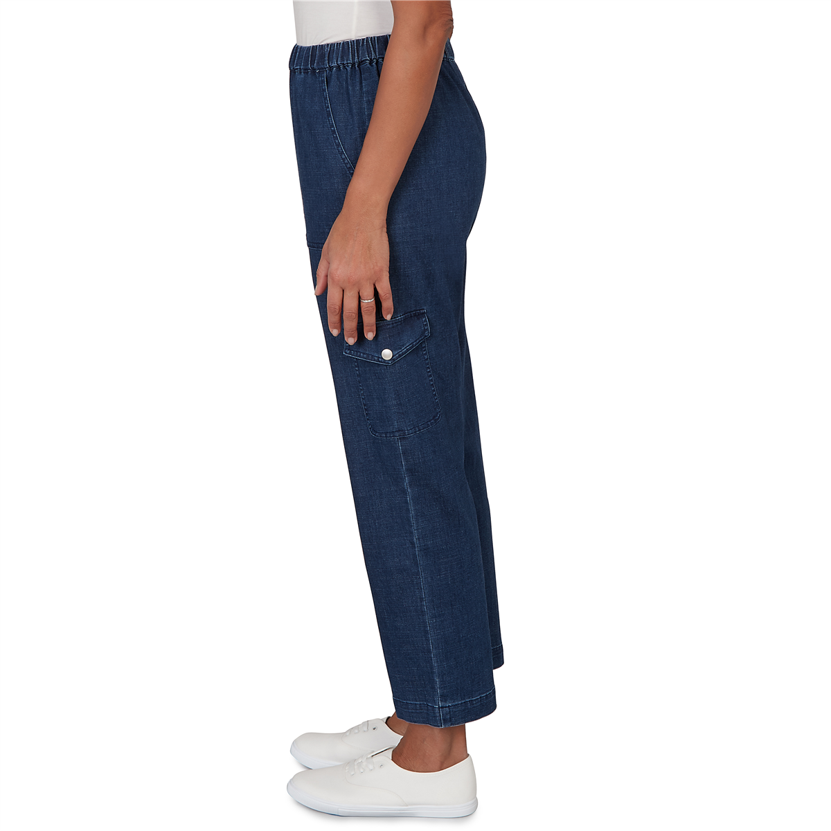Petite Alfred Dunner Indigo Girls Pull On Cargo Pocket Jeans