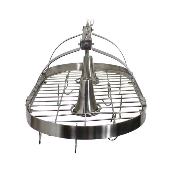 Elegant Designs 2 Bulb Kitchen Pot Rack w/Downlight