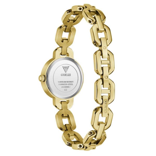 Womens Guess Gold-Tone Blue Dial Analog Watch - GW1019L2