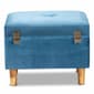 Baxton Studio Elias Sky Blue Velvet Fabric & Wood Storage Ottoman - image 5