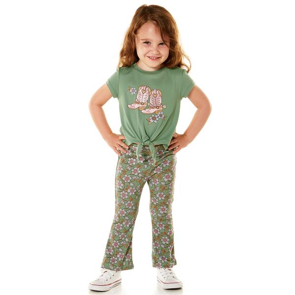 Toddler Girl BTween(R) Short Sleeve Western Floral Set