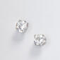 White Gold 5mm White Cubic Zirconia Stud Earrings - image 1