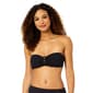 Womens Anne Cole Solid Luna Texture Snap Front Bandeau Bra Top - image 1