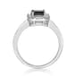 Gemminded Sterling Silver Baguette Onyx & White Sapphire Ring - image 3