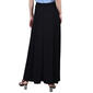 Petite NY Collection Solid Black Tie Waist Long Skirt - image 2
