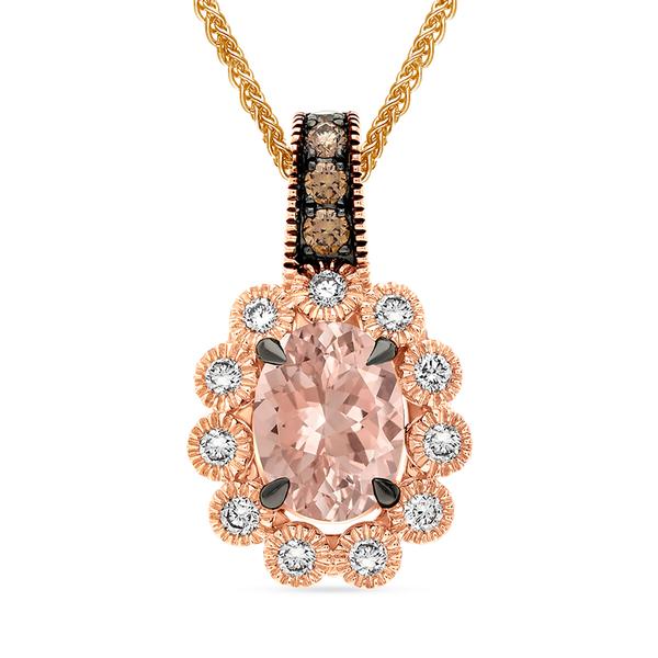 Le Vian(R) Peach Morganite(tm) & Diamonds Flower-Shaped Pendant - image 