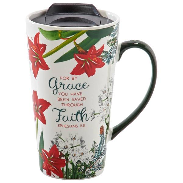 Godinger 18oz. For By Grace Travel Mug - image 