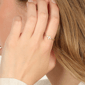 Brilliant Grown 18kt. Gold-Plated Lab-Grown Diamond Accent Ring - image 6