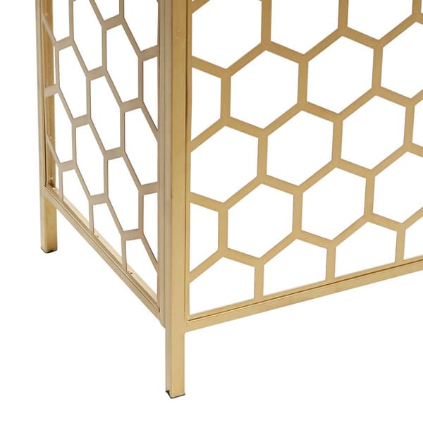 9th & Pike® Gold Metal Contemporary Console Table