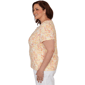 Plus Size Hearts of Palm Fun in the Sun Geometric Abstract Blouse - image 3