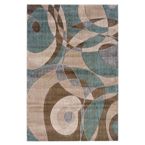 Linon Milan Collection Abstract Area Rug - 8x10 - image 
