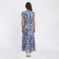 Womens MSK Short Sleeve Paisley Chiffon Pintuck Midi Dress - image 2