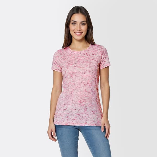 Petite Architect® Short Sleeve Crew Neck Marled Tee