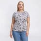 Plus Size Preswick & Moore(R) Short Sleeve Viny Floral Tee - image 1