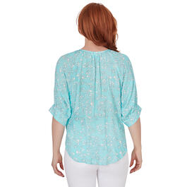 Womens Skye''s The Limit Soft Side Floral 3/4 Sleeve Blouse
