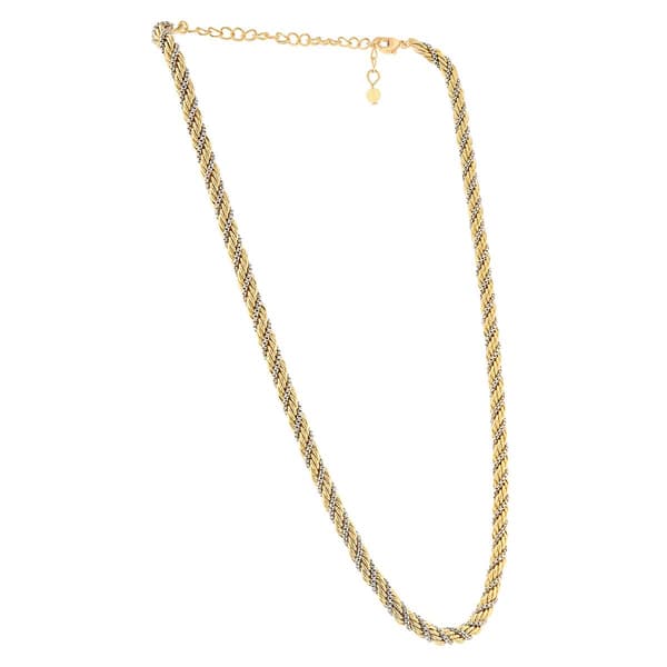 Design Collection 16in. Two-Tone Twisted Rope Chain Necklace