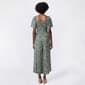 Womens Luxology Short Sleeve Square Neck Floral Challis Jumpsuit - image 2