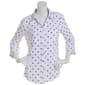 Womens Emily Daniels 3/4 Sleeve Dot Knit To Fit Button Down - image 1