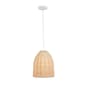 Elegant Designs Coastal Elongated Dome Rattan Pendant Light - image 1