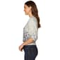 Womens Democracy 3/4 Sleeve Dolman Ombre Abstract Sweater - image 3