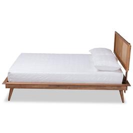 Baxton Studio Nura Mid-Century Modern Wood Full-Size Platform Bed