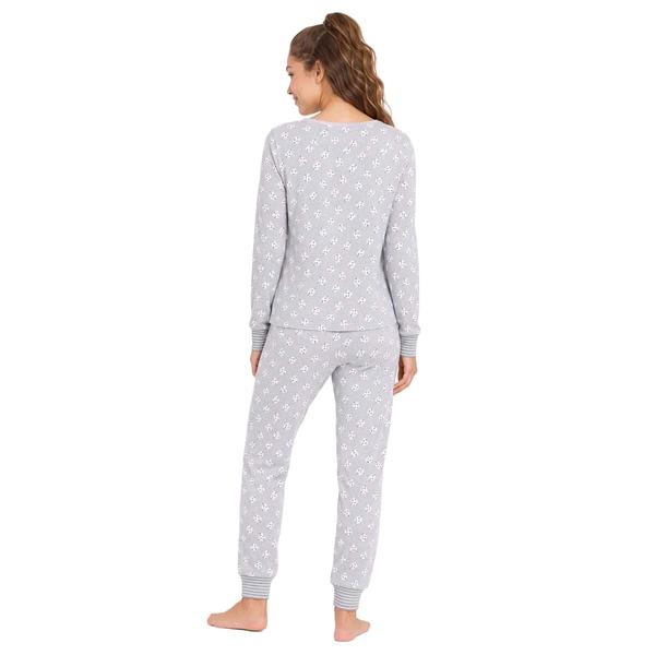Juniors Pillow Talk Long Sleeve Cat Face Joggers Pajama Set