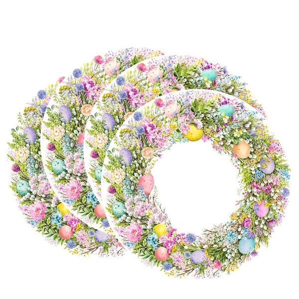 Whimsical Digital Woven Vinyl Placemats - Set of 4 - image 