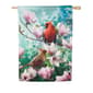 Evergreen Cardinal Family Garden Flag - image 1