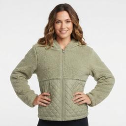 Womens Spyder Curly Sherpa Full-Zip Hoodie