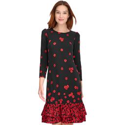 Womens Tommy Hilfiger Floral Ruffle Hem Shift Dress