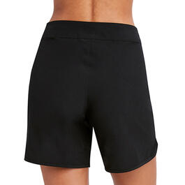 Womens Nautica 7 inch Board Shorts Swim Bottoms - Black