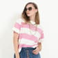 Womens MNK Short Sleeve Stripe Boxy Tee - image 1