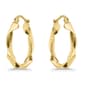 Designs by FMC 3mmx20mm Twist Click-Top Hoop Earrings - image 1