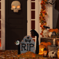 Northlight Black & Grey Lighted Tombstone Halloween Decoration - image 2