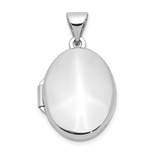 Gold Classics&#40;tm&#41; 14kt. White Gold Polished Locket - image 