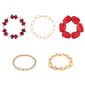 Ashley Cooper&#40;tm&#41; 5pc. Chain/Rhinestones/Red Stretch Bracelet Set - image 1